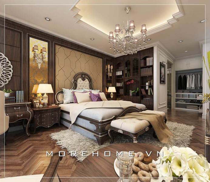 trần thạch cao phòng ngủ tân cổ điển trần thạch cao phòng ngủ tân cổ điển