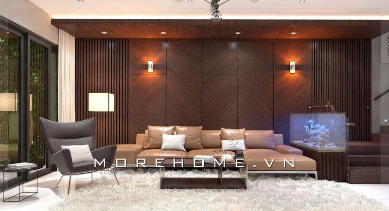 sofa góc màu nâu