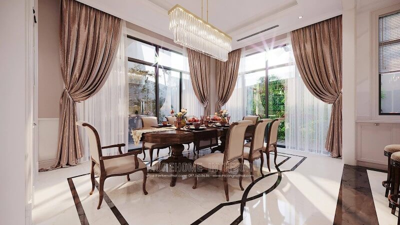 bàn ăn tân cổ điển