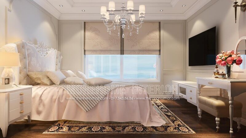 Thiết kế phòng ngủ biệt thự tân cổ điển