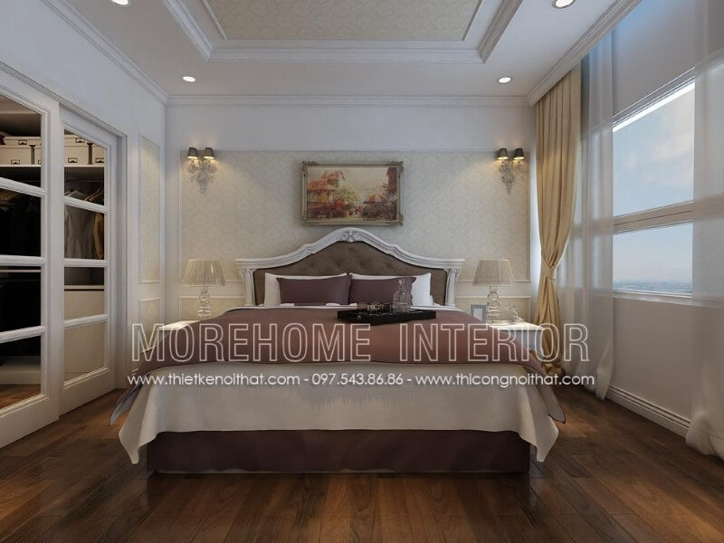 Thiết kế phòng ngủ biệt thự tân cổ điển