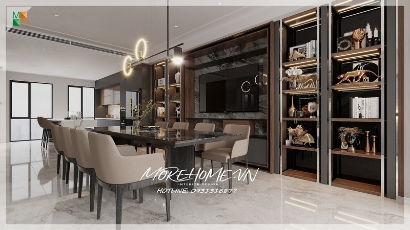 Bàn ghế ăn biệt thự đẹp