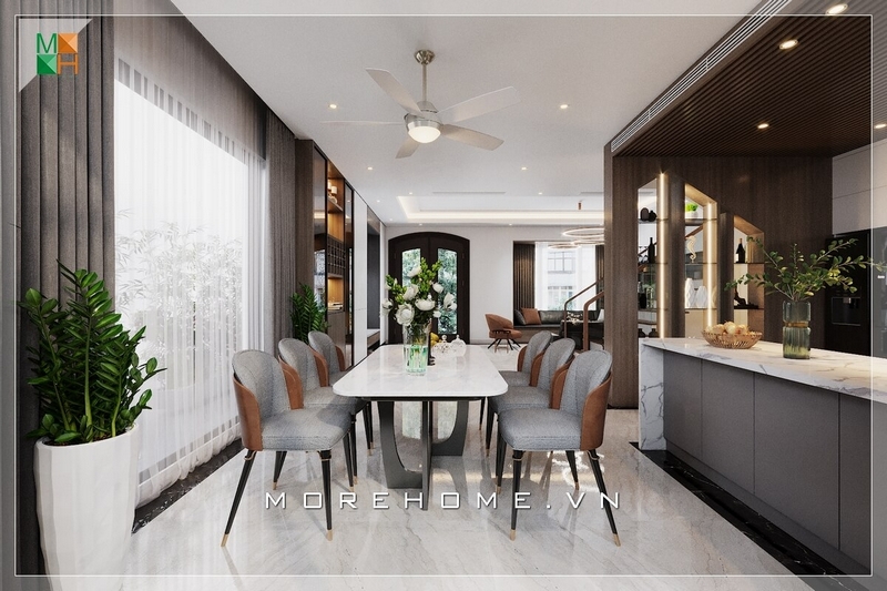 Bàn ghế ăn biệt thự đẹp