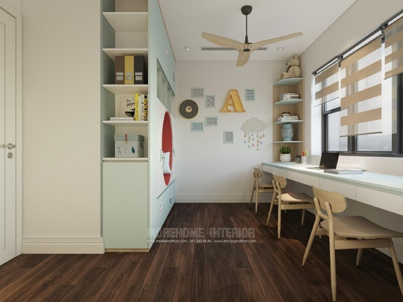 bàn học liền giá sách chất lượng tại Hà Nội