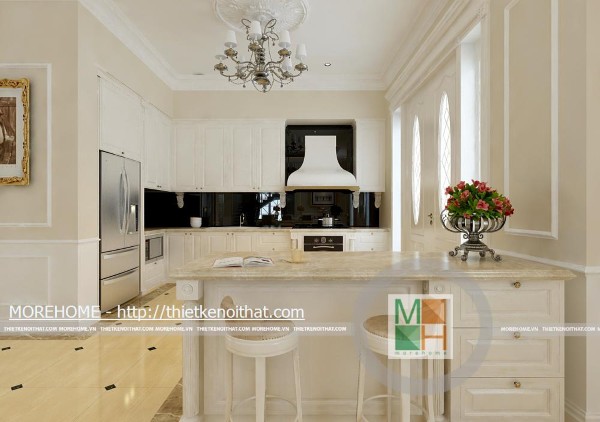 tủ bếp tân cổ điển