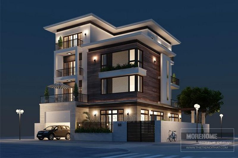 Thiết kế nhà 2 mặt tiền Thiết kế nhà 2 mặt tiền
