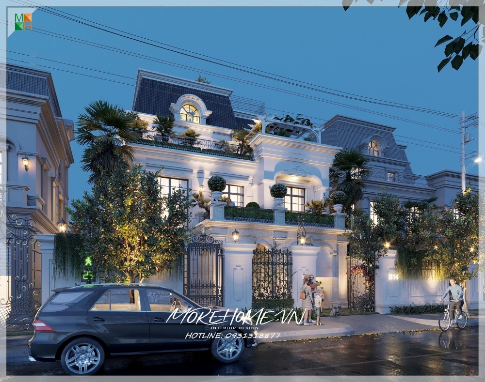 Thiết kế biệt thự 4 phòng ngủ