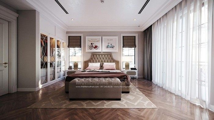 Thiết kế phòng ngủ biệt thự tân cổ điển