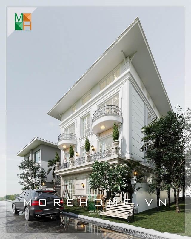 Thiết kế biệt thự 3 tầng tân cổ điển