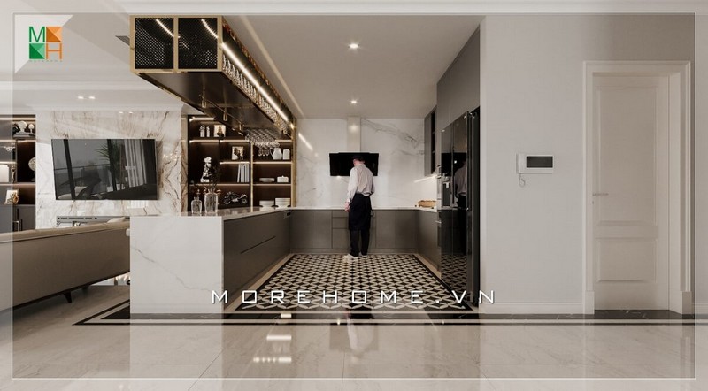 Thiết kế bếp chung cư