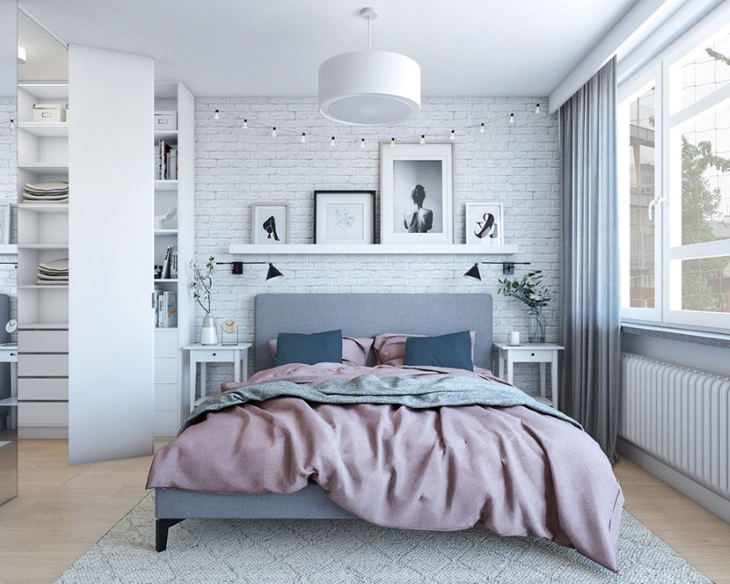 thiết kế nội thất nhà chung cư 70m2 phòng ngủ đa phong cách