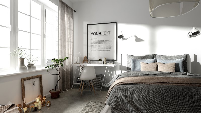 thiết kế nội thất nhà chung cư 70m2 phòng ngủ đa phong cách