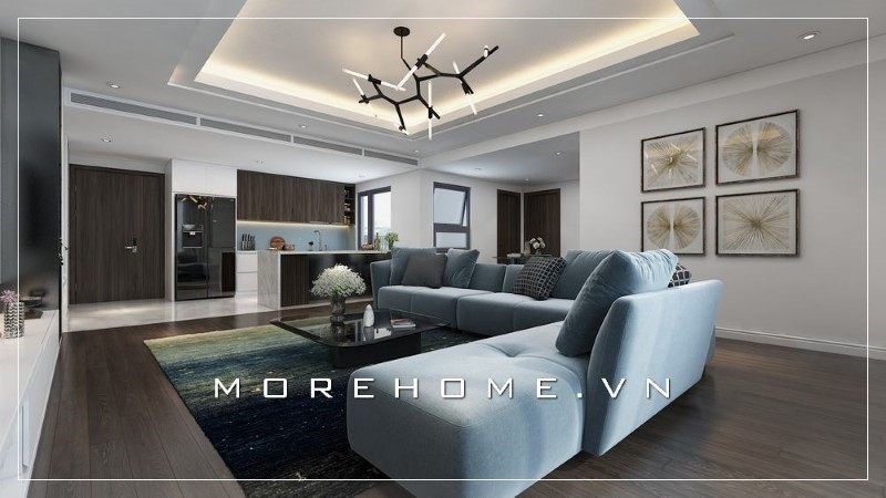 thiết kế nội thất nhà chung cư 70m2 phòng ngủ đa phong cách