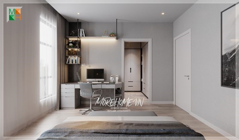 Bàn làm việc tại nhà bằng gỗ