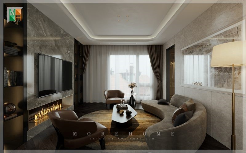 Thiết kế phòng khách nhà ống