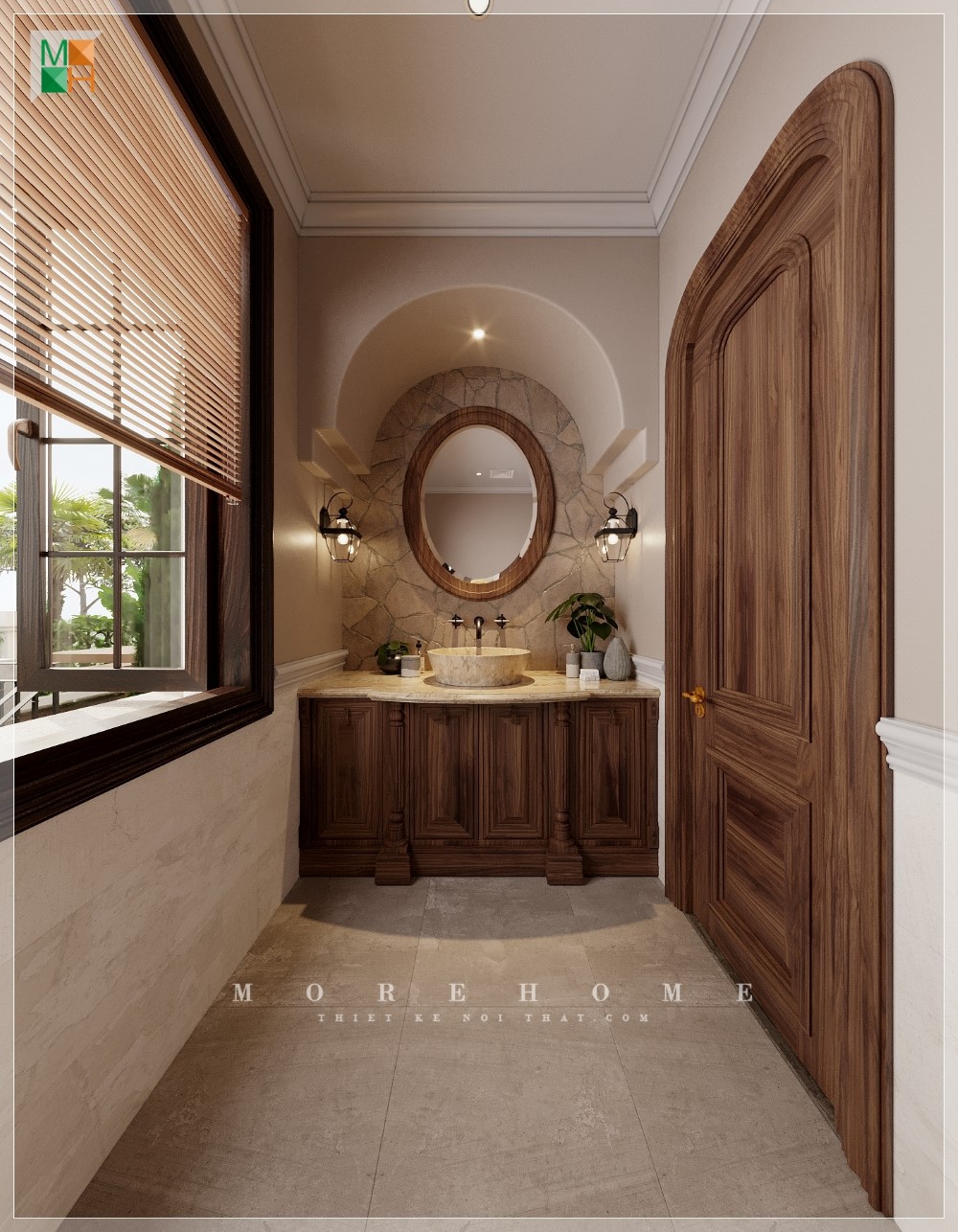 Thiết kế nội thất gỗ óc chó