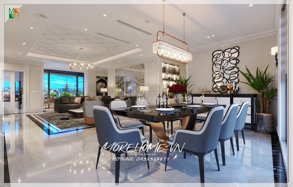Thiết kế nội thất căn chung cư 110m2 cao cấp