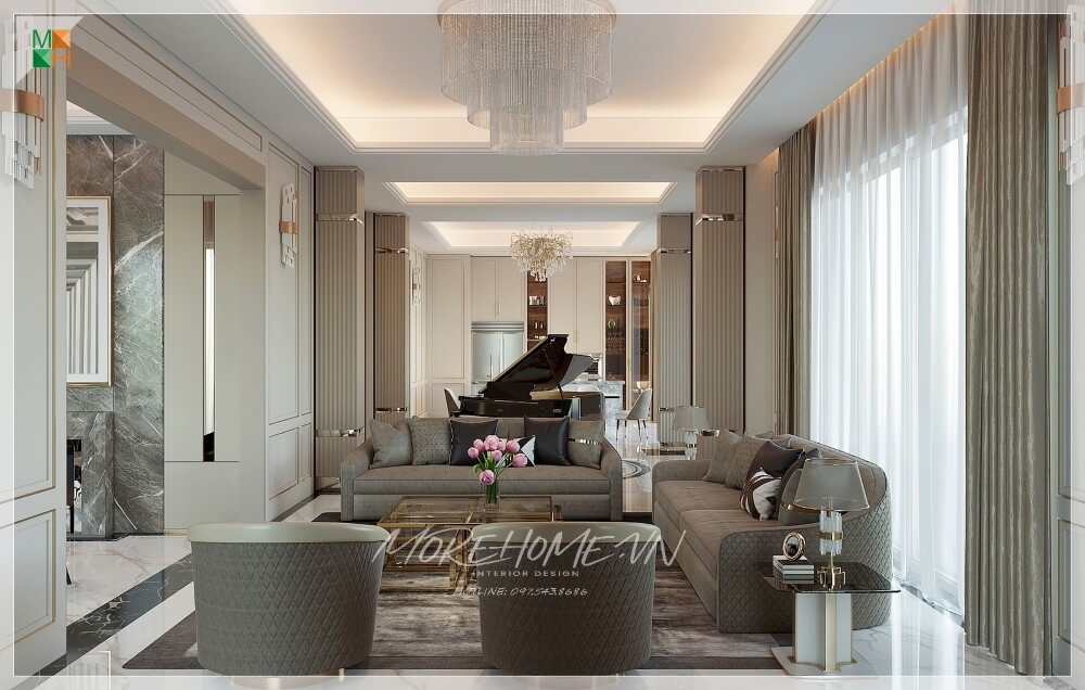 Thiết kế nội thất biệt thự đơn lập