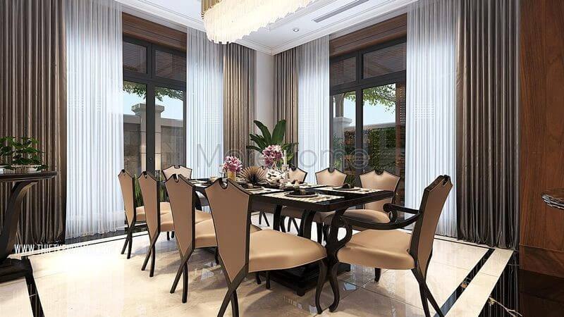 Bàn ăn tân cổ điển đẹp cho biệt thự