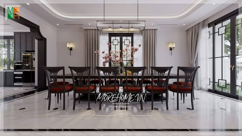 Bàn ăn tân cổ điển đẹp cho biệt thự