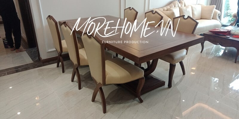 Bàn ăn tân cổ điển đẹp cho biệt thự
