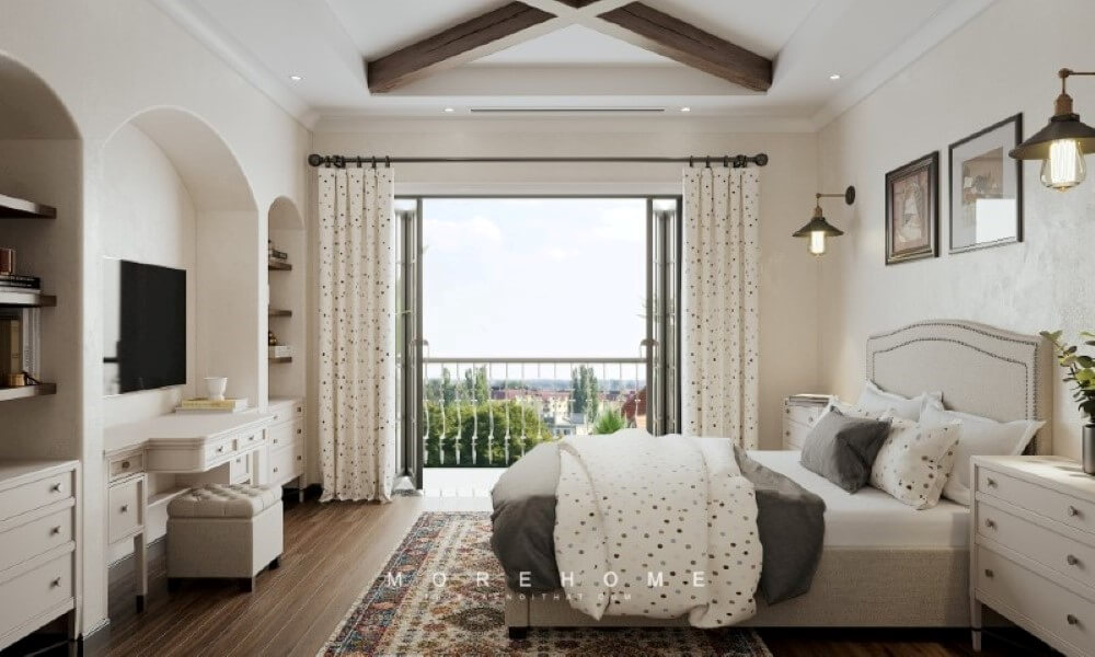 Thiết kế phòng ngủ biệt thự tân cổ điển
