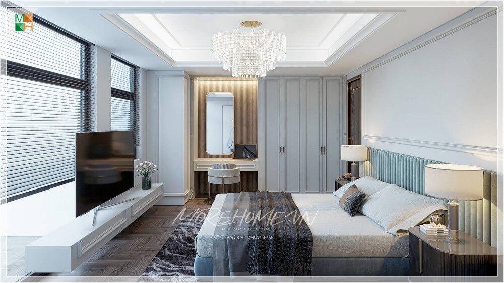 Thiết kế phòng ngủ biệt thự tân cổ điển