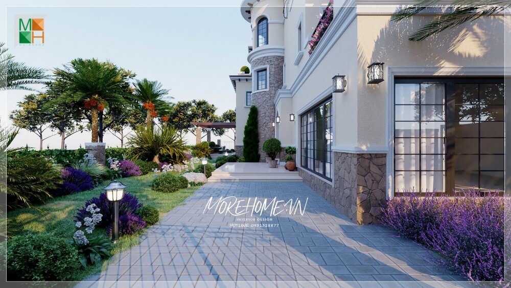 Trang trí ngoại thất sân vườn biệt thự
