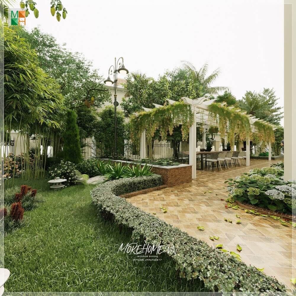 Trang trí ngoại thất sân vườn biệt thự