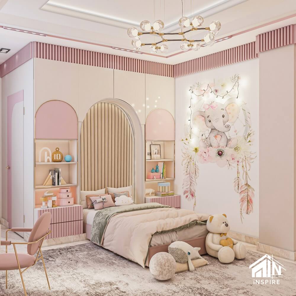 Thiết kế phòng ngủ màu hồng
