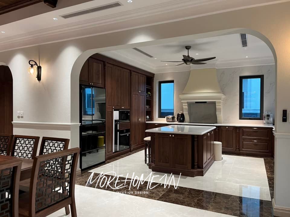 Tủ bếp tân cổ điển đẹp