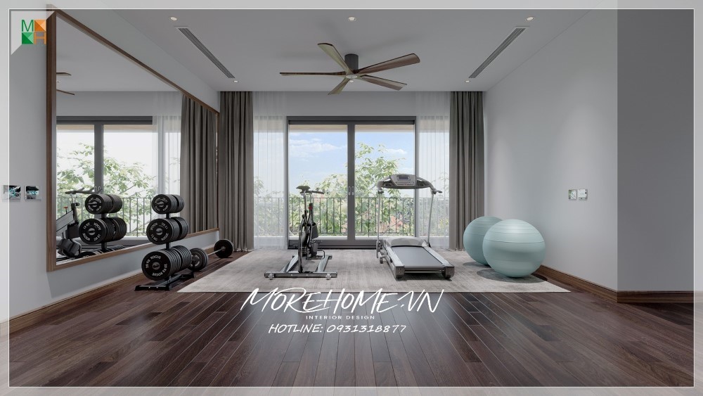 Thiết kế phòng tập gym tại nhà