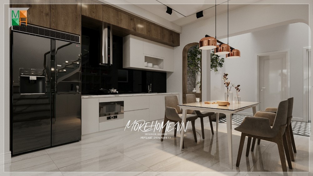 Tủ bếp gỗ công nghiệp