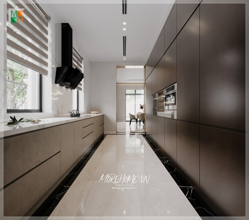 Tủ bếp gỗ công nghiệp