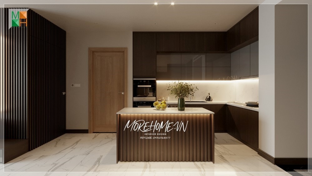Tủ bếp gỗ công nghiệp