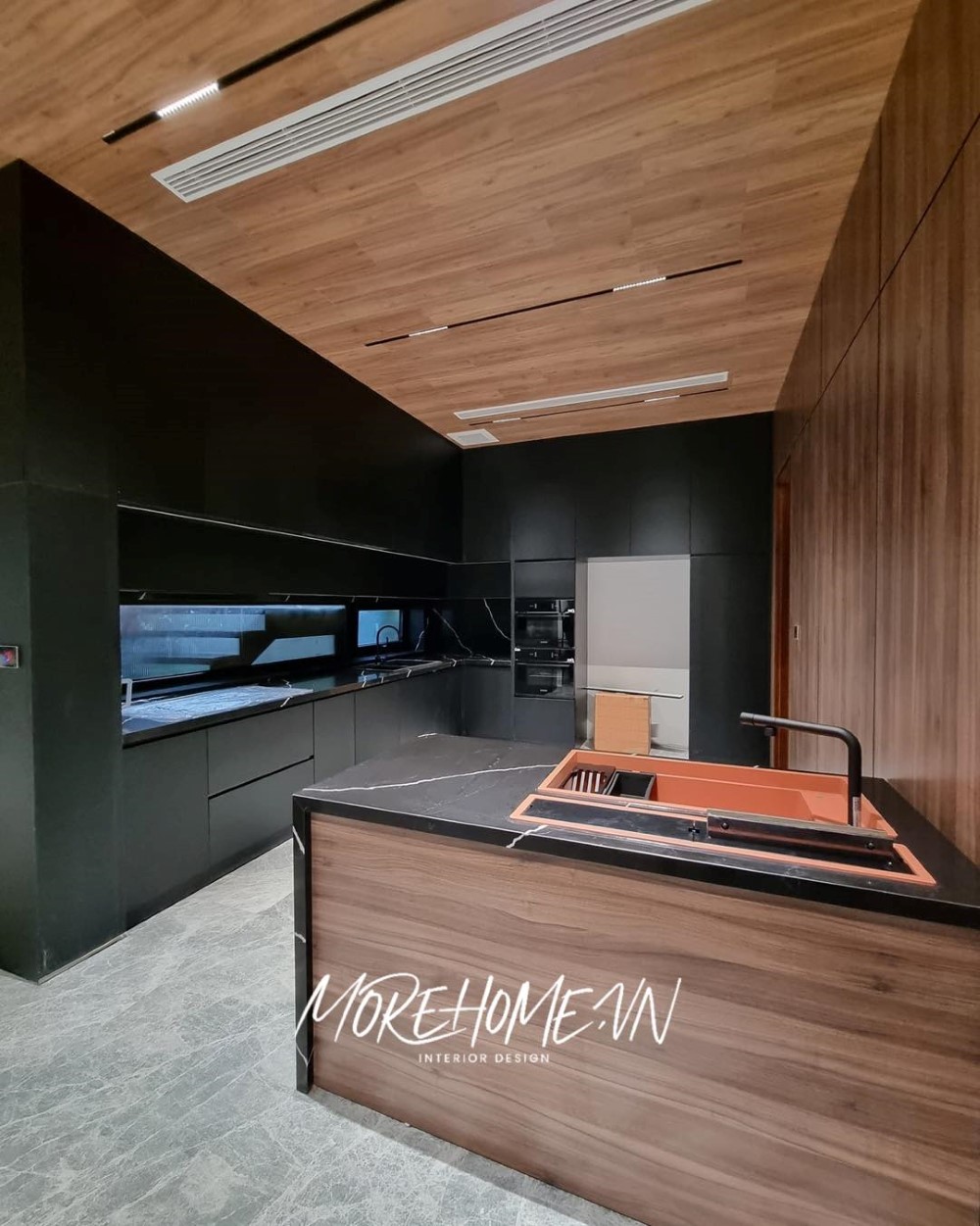 Tủ bếp gỗ công nghiệp