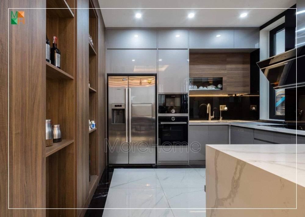 Tủ bếp gỗ công nghiệp