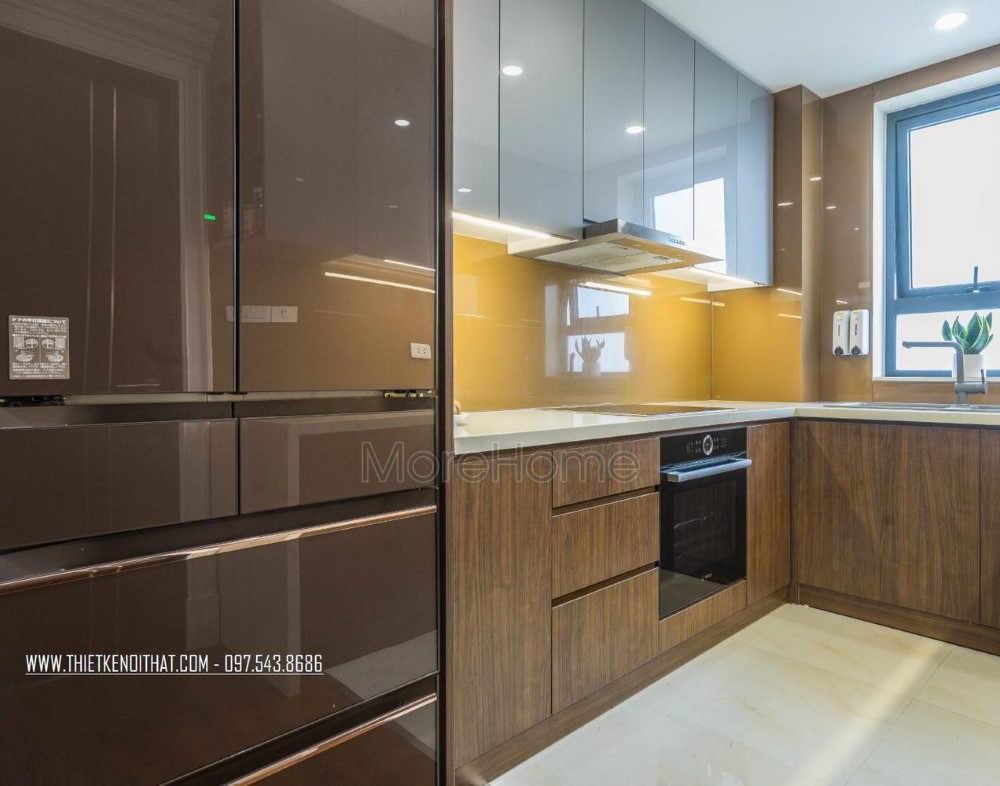 Tủ bếp gỗ công nghiệp