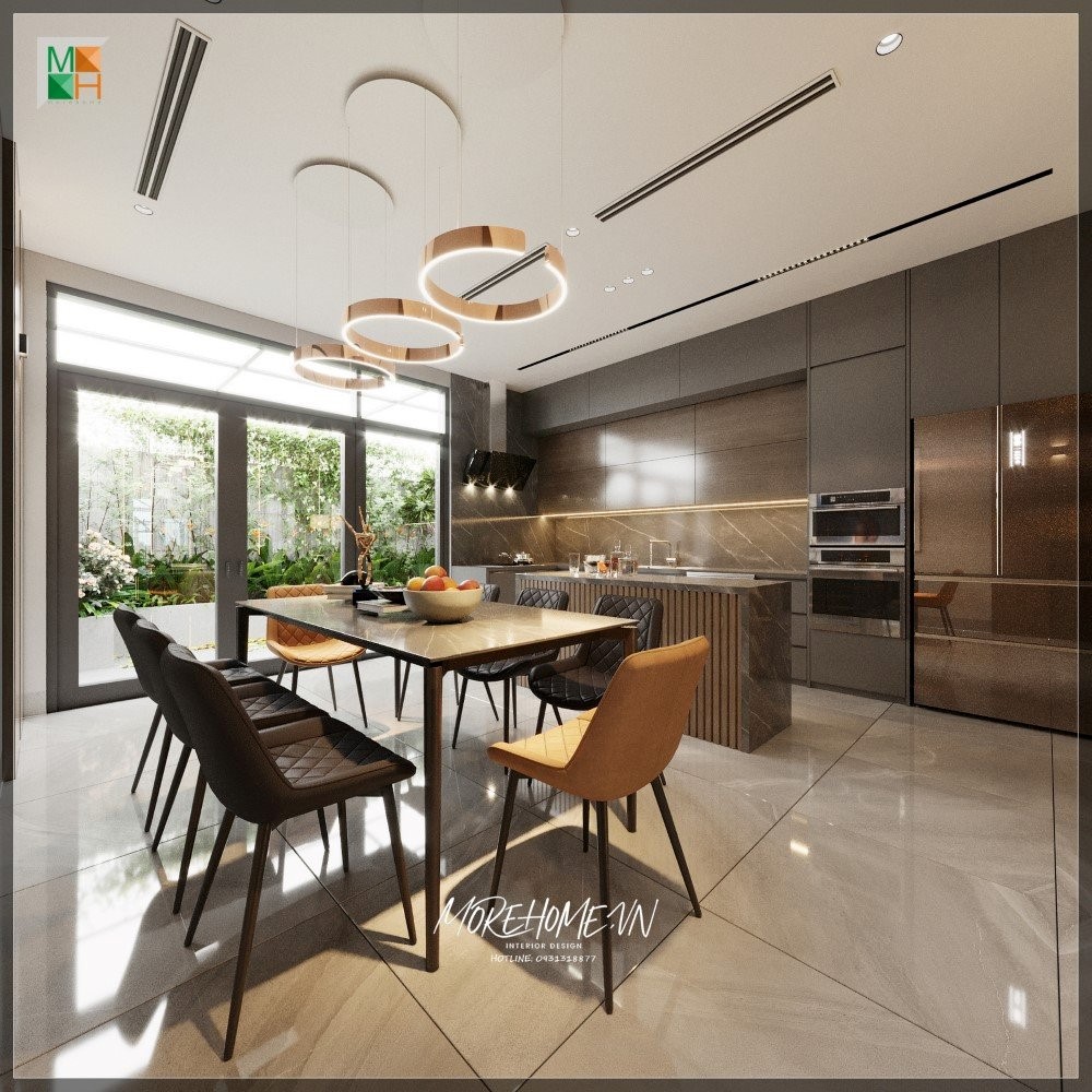 Tủ bếp gỗ công nghiệp