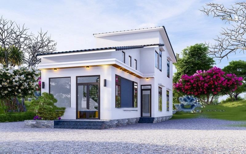 Thiết kế nhà cấp 4 gác lửng có 3 phòng ngủ