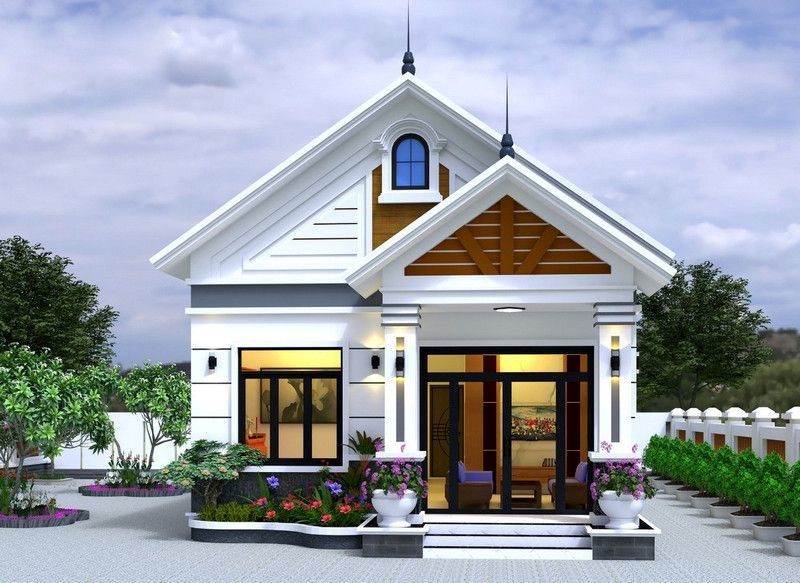 Thiết kế nhà cấp 4 gác lửng có 3 phòng ngủ