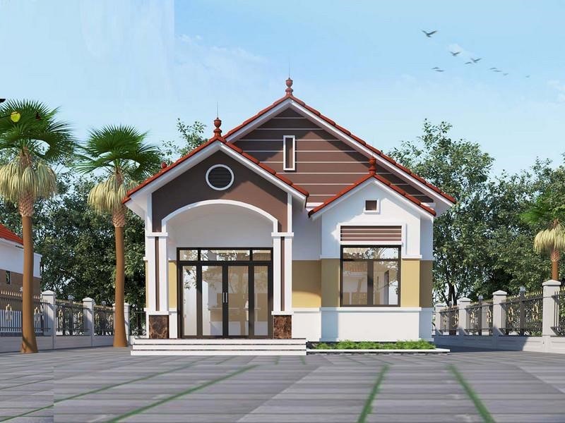 Thiết kế nhà cấp 4 gác lửng có 3 phòng ngủ