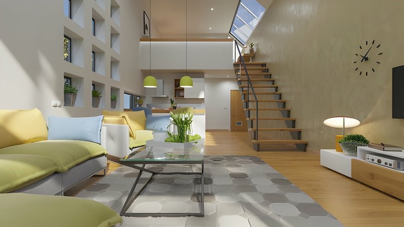 Thiết kế nhà cấp 4 gác lửng có 3 phòng ngủ