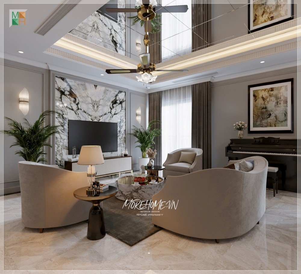 Trần thạch cao phòng khách