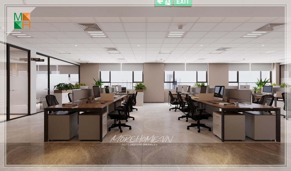 Thiết kế văn phòng diện tích lớn