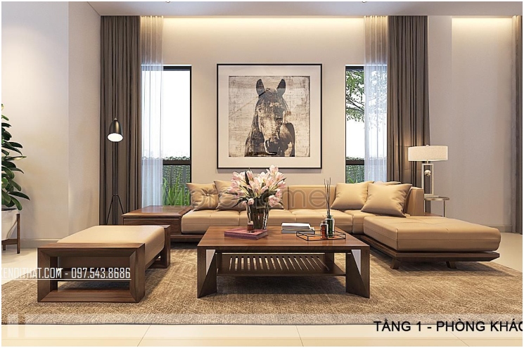  Sofa gỗ óc chó MH-0016