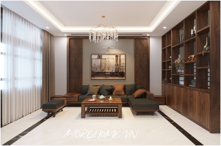  Sofa gỗ óc chó MH-0018