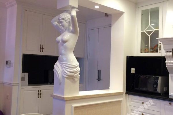  Tủ bếp gỗ tự nhiên phong cách tân cổ điển MH - 0014