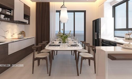  Mẫu bàn ghế ăn hiện đại đẹp cho 6 người - MH06