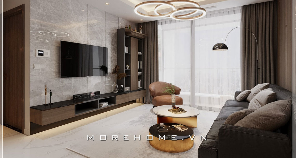 Thiết kế căn hộ Sunshine City ấn tượng với nâu trầm ấm áp